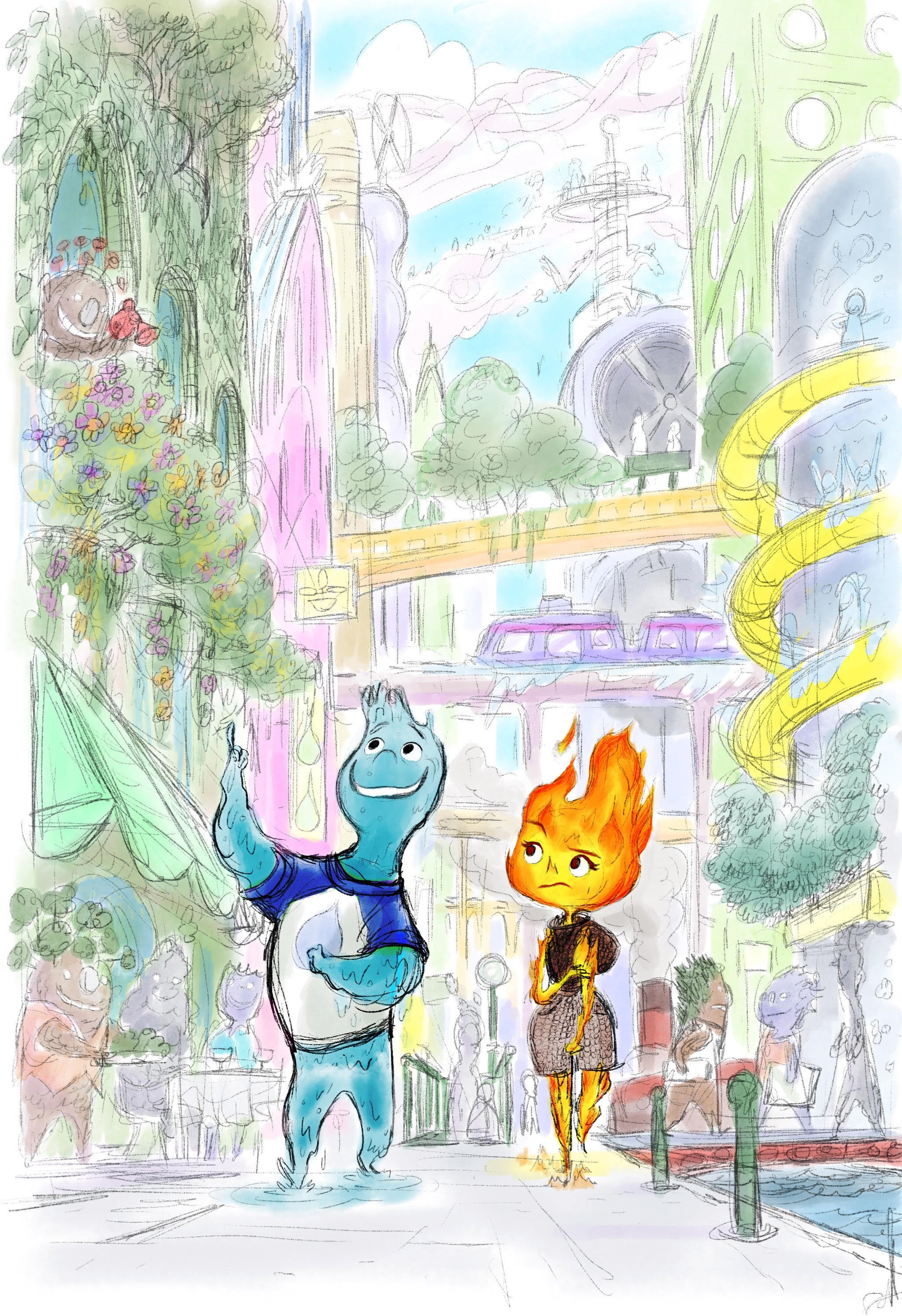 Séries Brasil on X: A Pixar divulgou sua nova animação “Elemental”, uma  história de amor entre dois seres de água e fogo que não conseguem se  tocar.  / X
